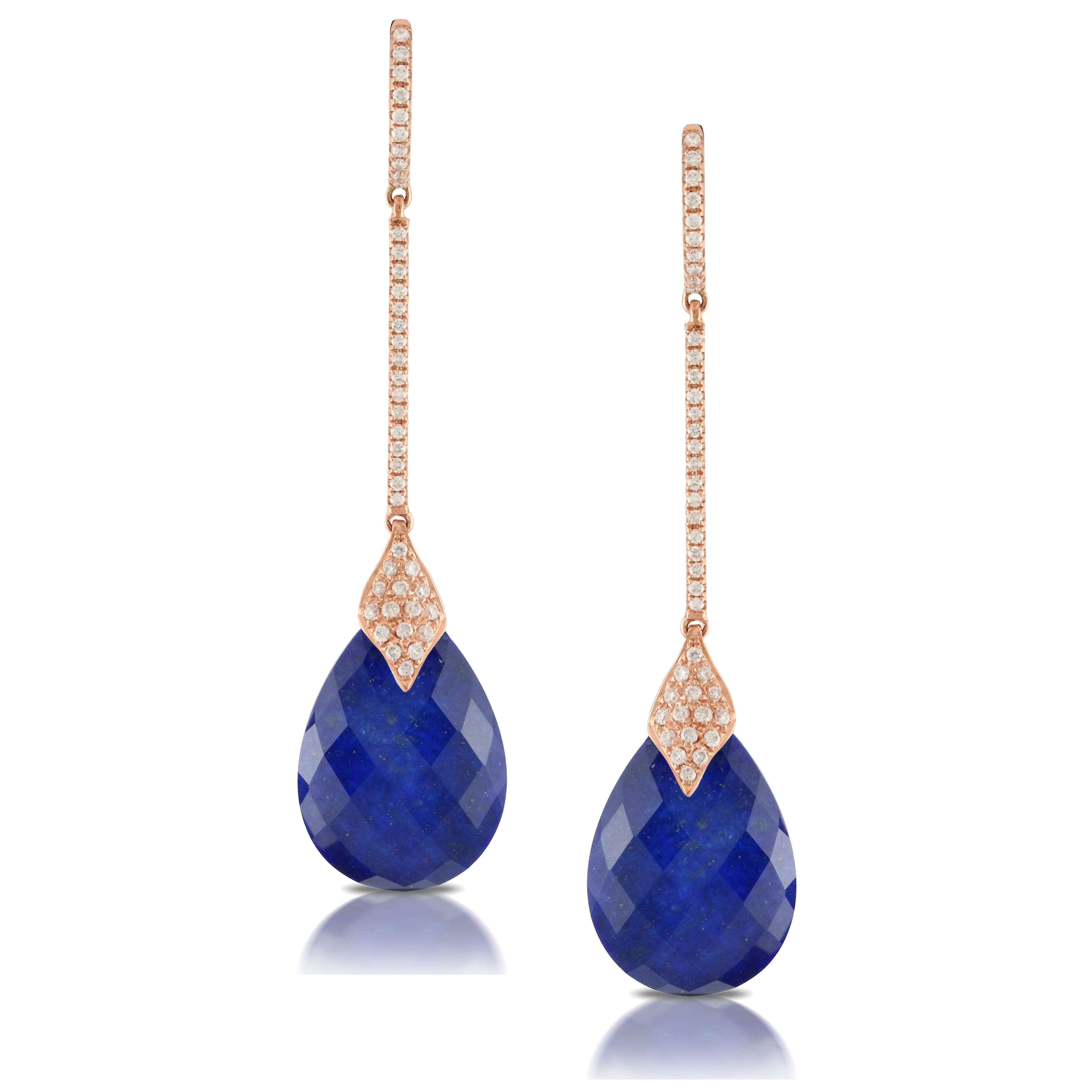 doves royal lapis collection 18k white gold diamond earring E5611LP