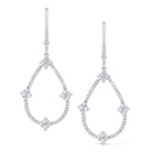 e5919 kc design diamond pear shaped frame earrings set in 14 kt. gold