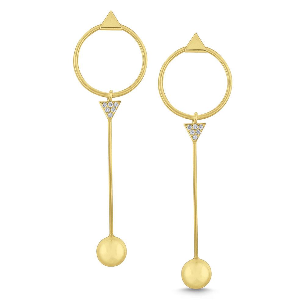 e6608 kc design diamond geometric dangle earrings set in 14 kt. gold