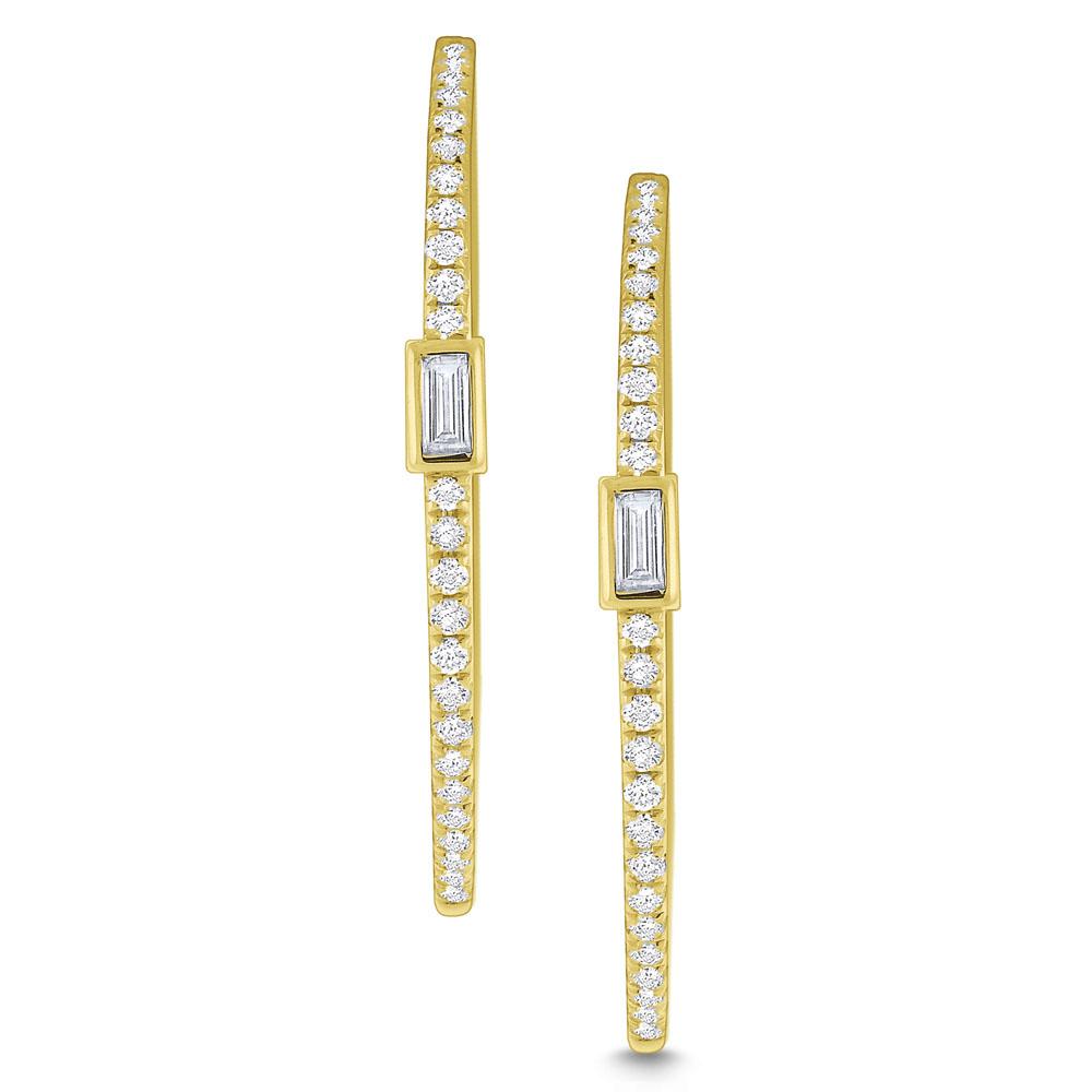 e7063 kc design diamond mosaic hoop earrings set in 14 kt. gold