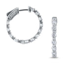 e7182 kc design 14k gold and diamond inside out hoop