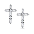 e7273 kc design diamond mosaic cross earrings set in 14 kt. gold