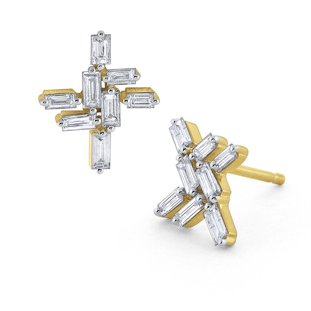 e7358 kc design diamond metropolis studs set in 14 kt. gold