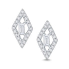 e7552 kc design diamond kite shaped mosaic studs set in 14 kt. gold