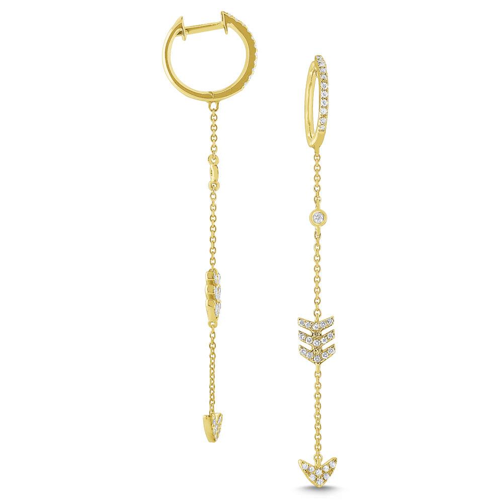e7874 kc design gold and diamond arrow drop earring