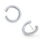 e7907 kc design 14k gold and diamond arc earrings