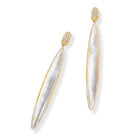 doves white orchid collection 18k yellow gold diamond earring E8271WMP