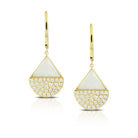 doves white orchid collection 18k yellow gold diamond earring E8398WMP