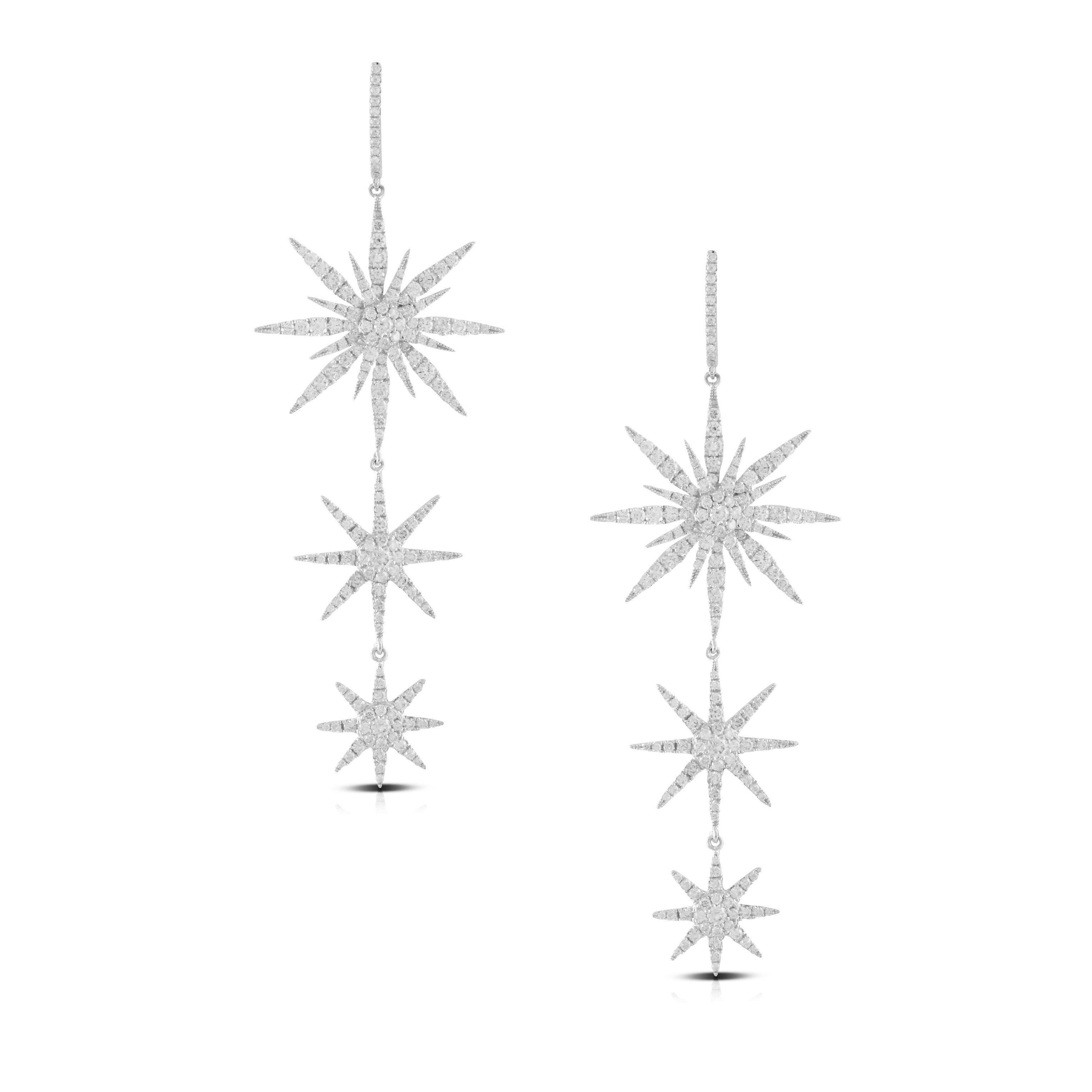 doves diamond fashion collection 18k white gold diamond earring E8553