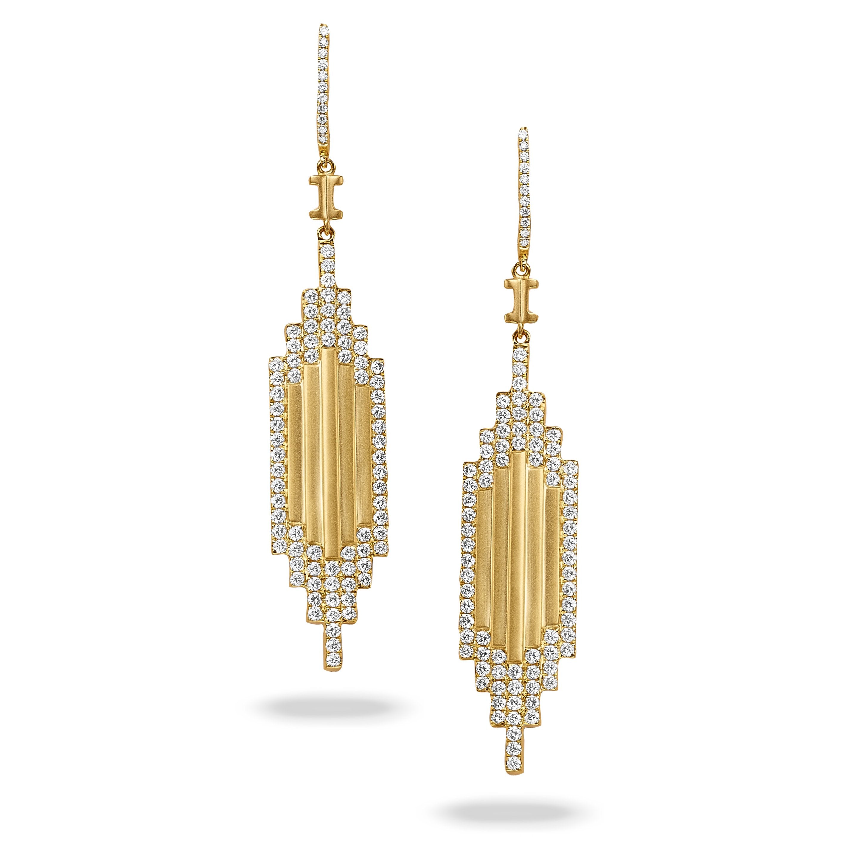 doves diamond fashion collection 18k yellow gold diamond earring E8592-1