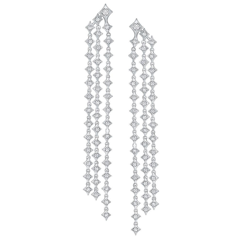 e8628 kc design gold and diamond triple row statement earrings