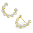 e8673 kc design 14k gold and diamond modern arc earrings