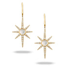 doves white orchid collection 18k yellow gold diamond earring E8723WMP