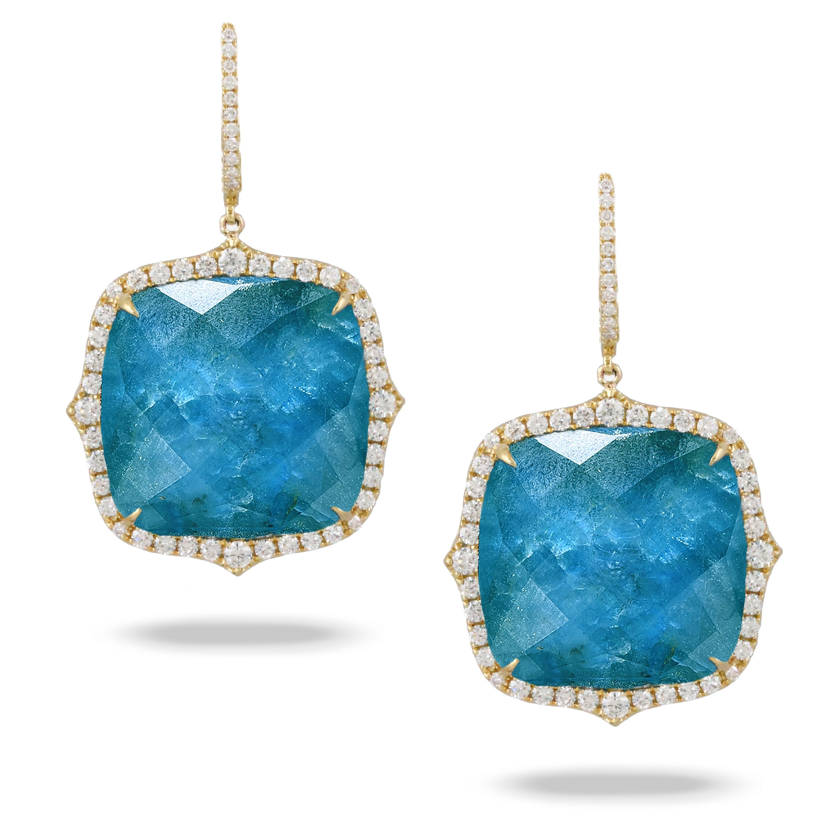 doves laguna collection 18k yellow gold diamond earring E8750AP