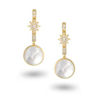 doves white orchid collection 18k yellow gold diamond earring E8932WMP