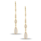 doves white orchid collection 18k yellow gold diamond earring E9034WMP-1