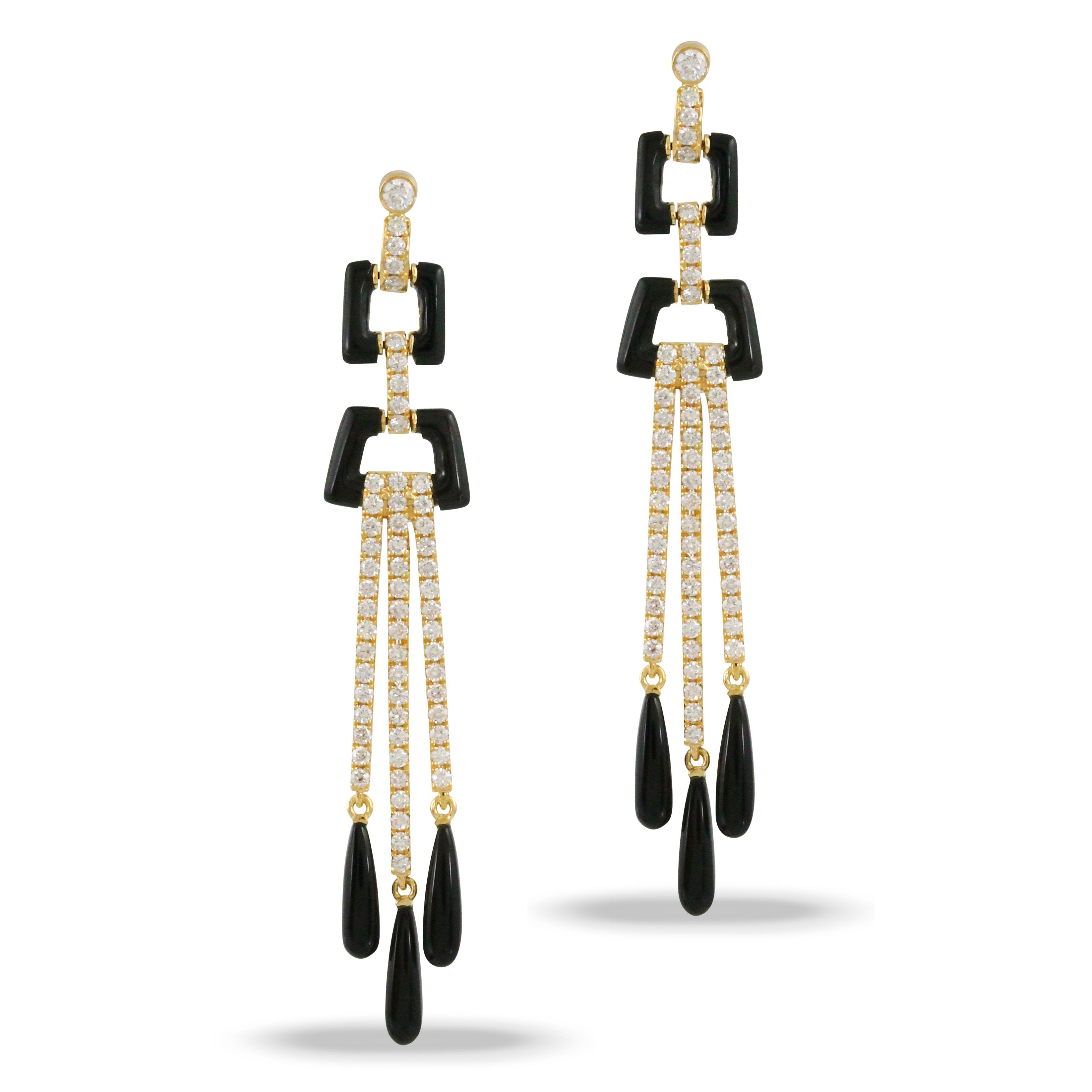 doves gatsby collection 18k yellow gold diamond earring E9195BO