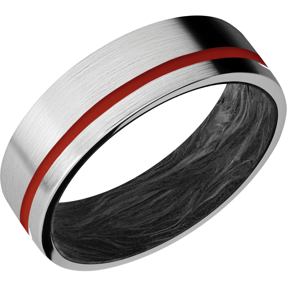 Carbon Fiber Wedding Band With Satin Finish
