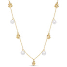 beaded charm pearl necklace