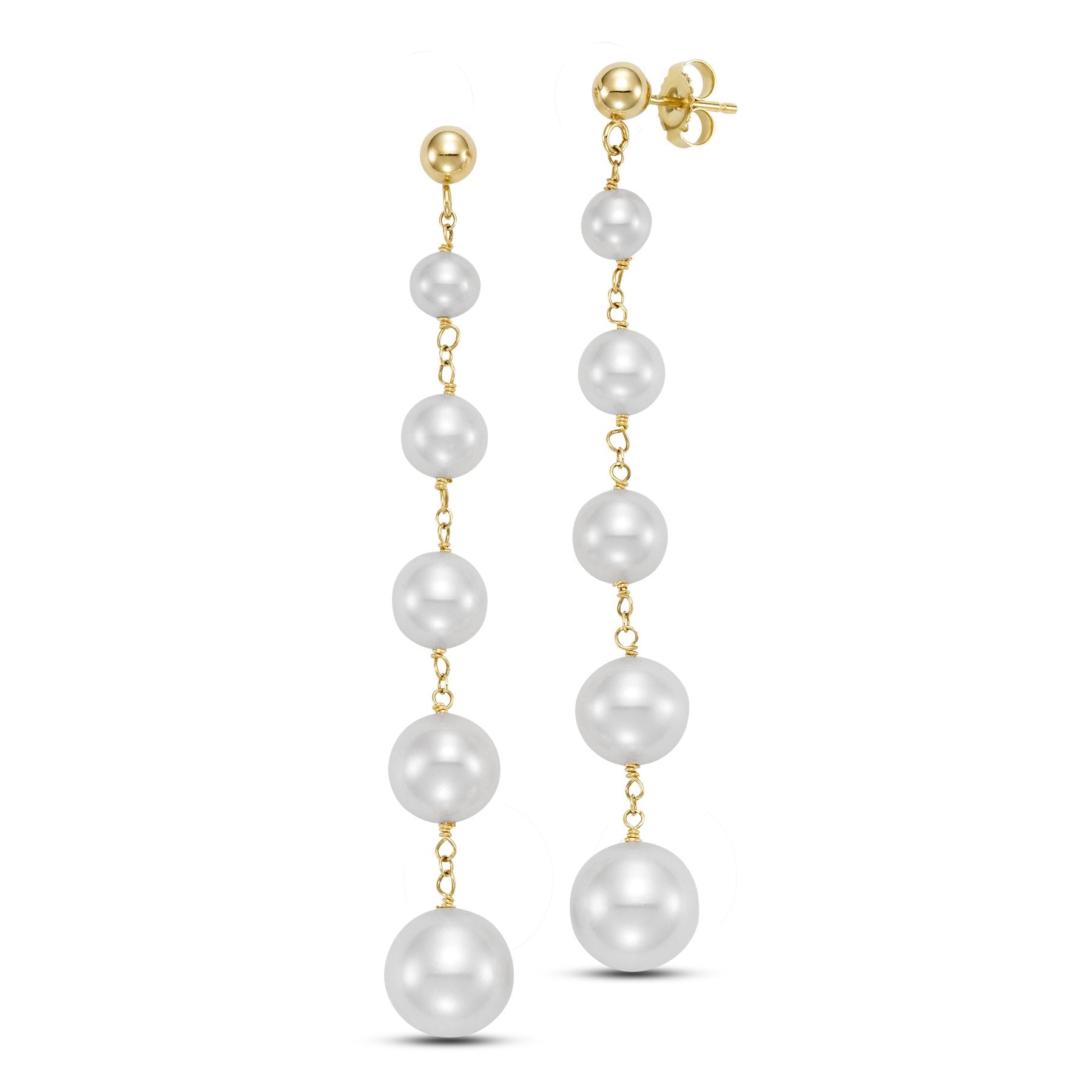 graduated chain drop earrings