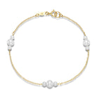 three pearl station bracelet