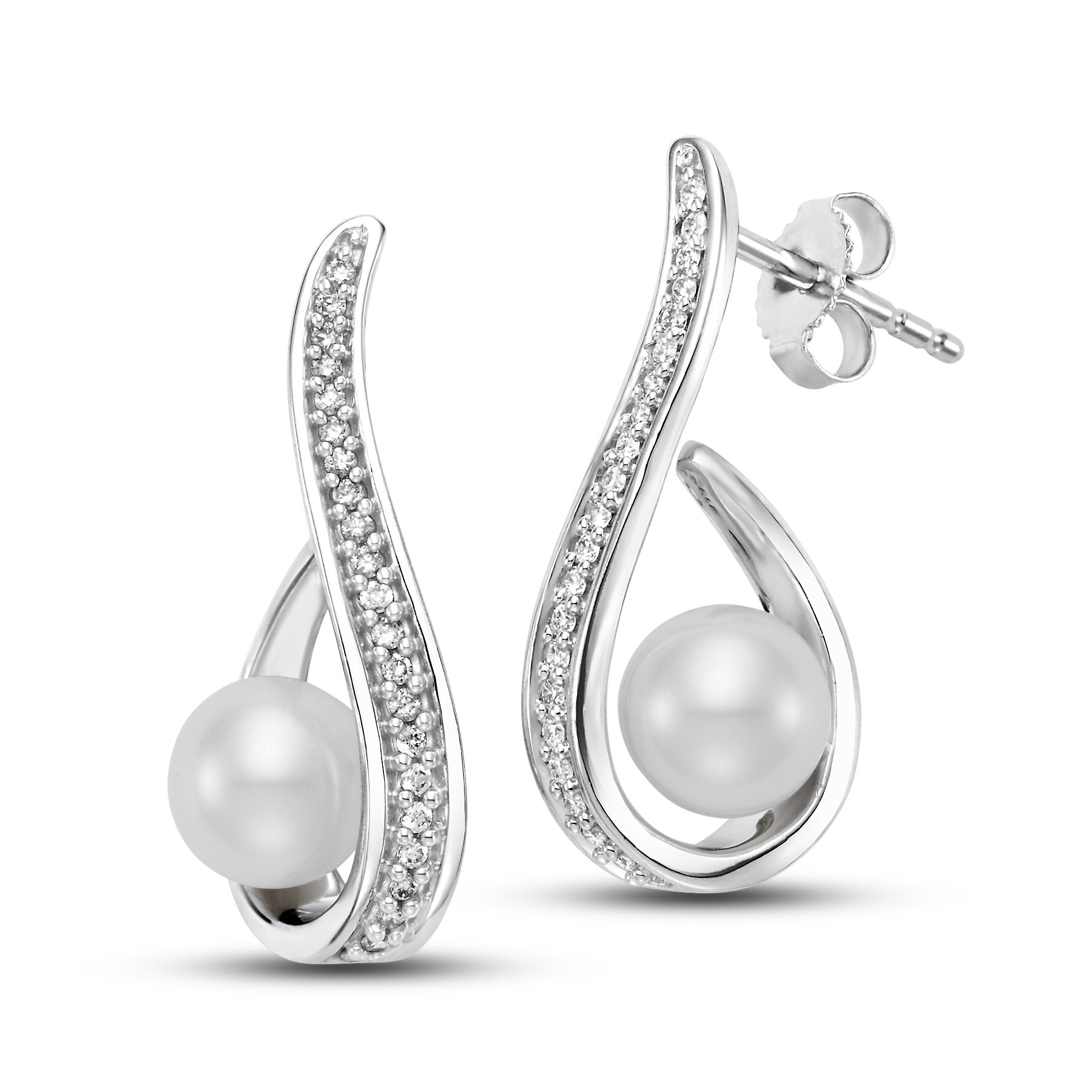 diamond loop earrings