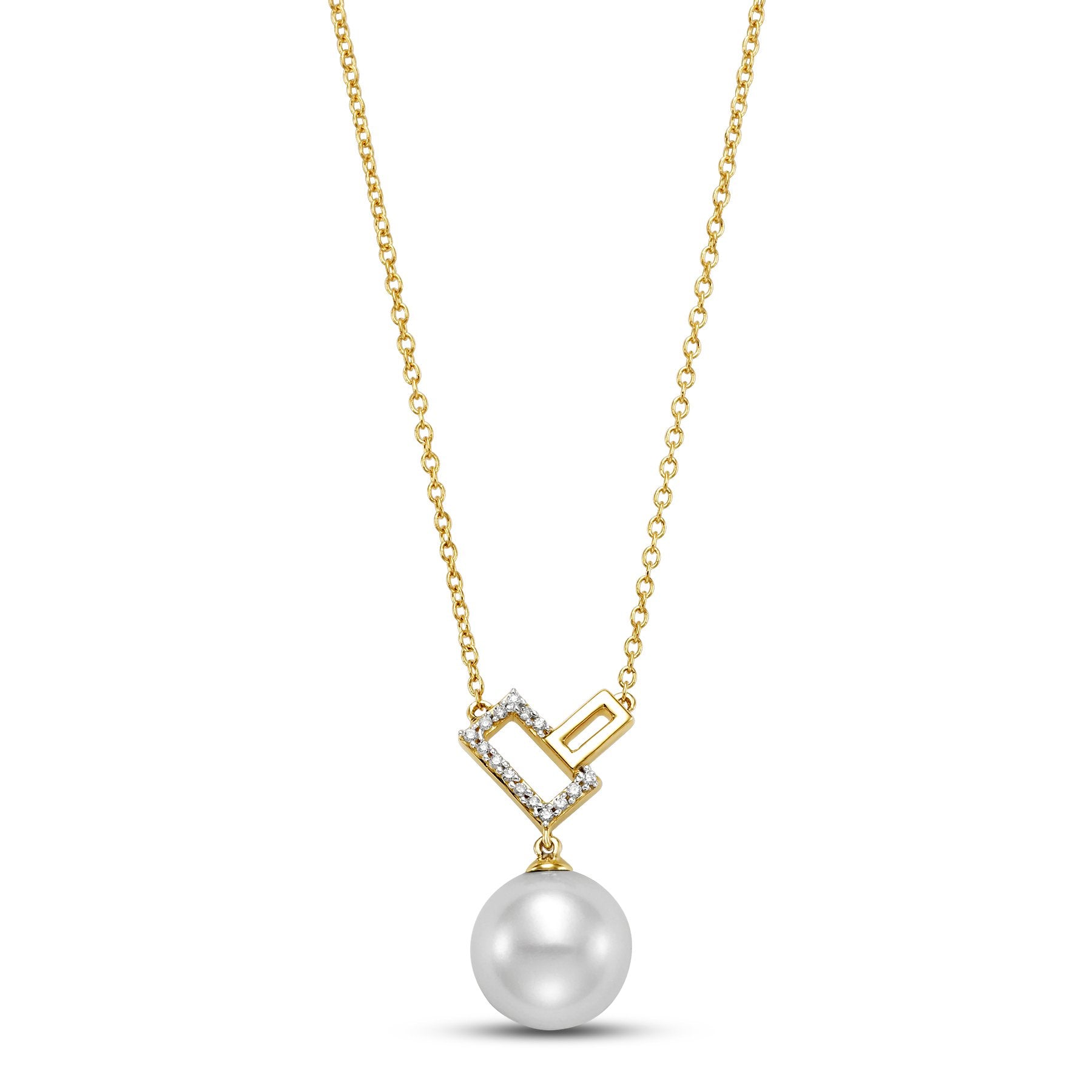 geo diamond pendant necklace
