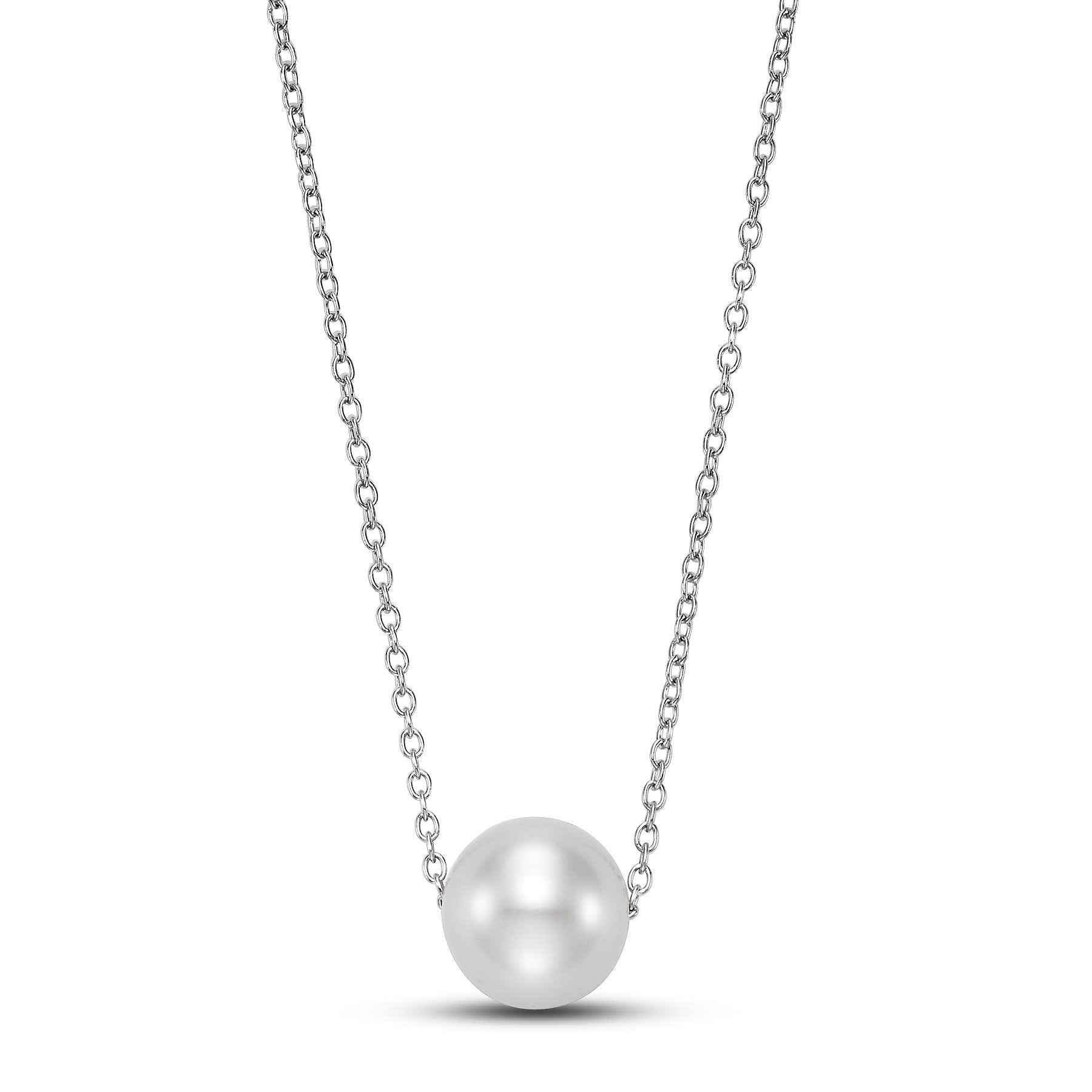 floating pearl pendant necklace