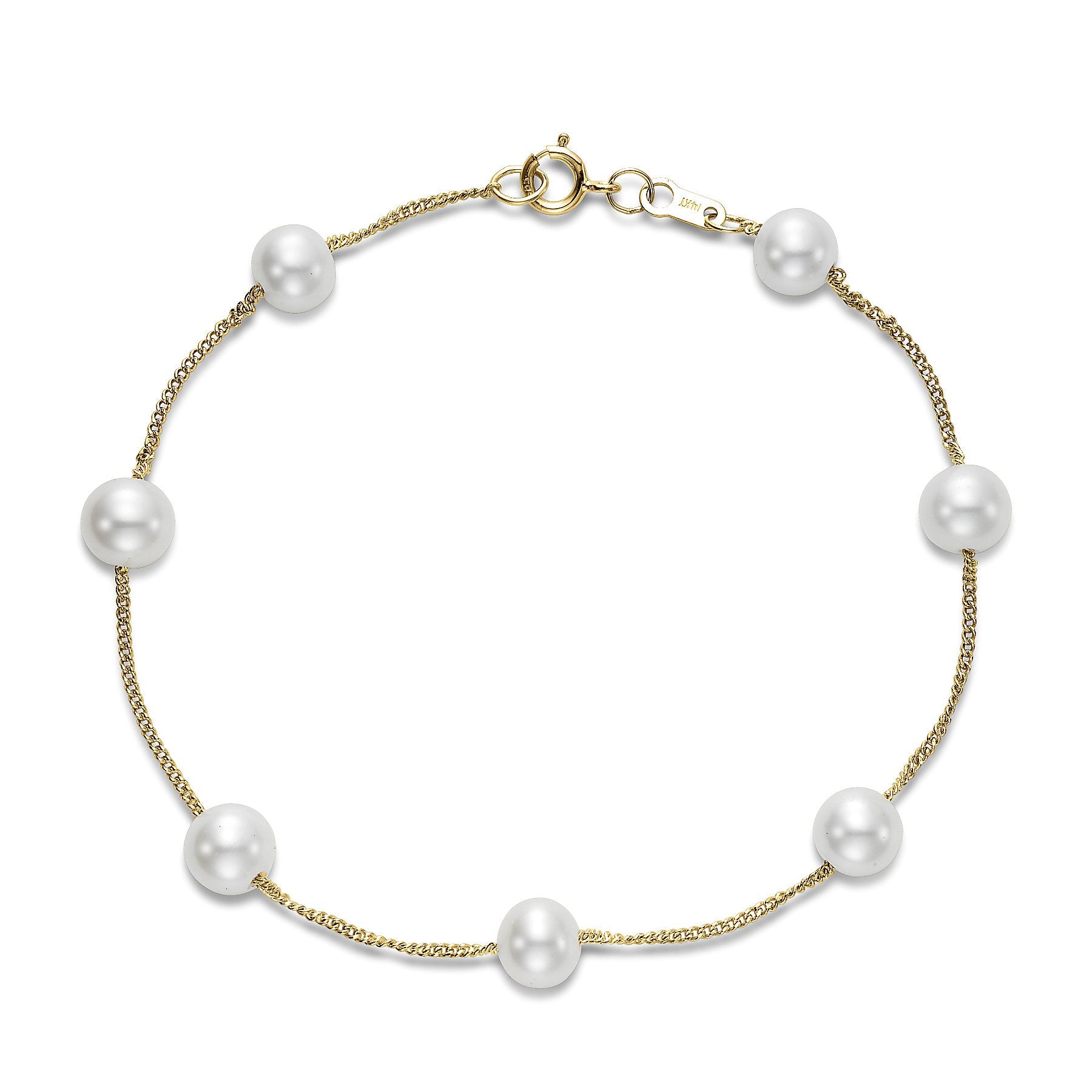 tin cup pearl bracelet