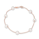 rose gold tin cup pearl bracelet