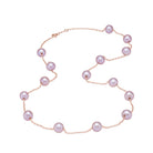 rose gold tin cup pearl necklace