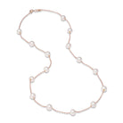 rose gold tin cup pearl necklace