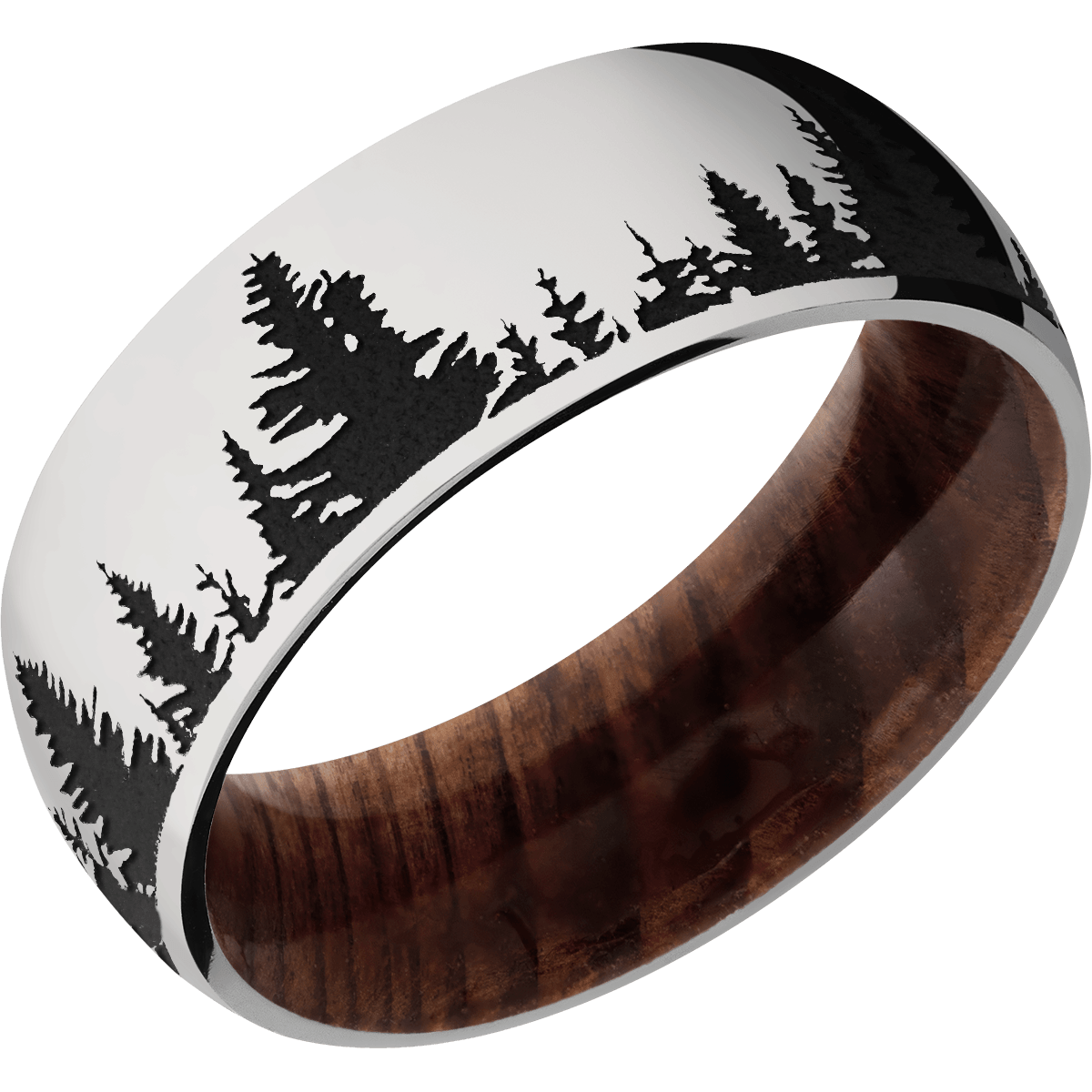Hardwood Wedding Band With Satin Finish