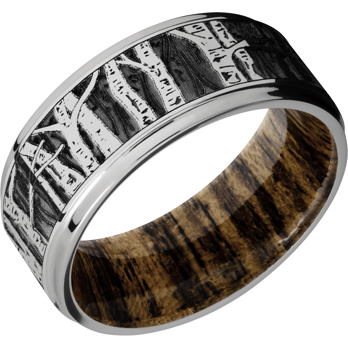 Hardwood Wedding Band With Polish Finish