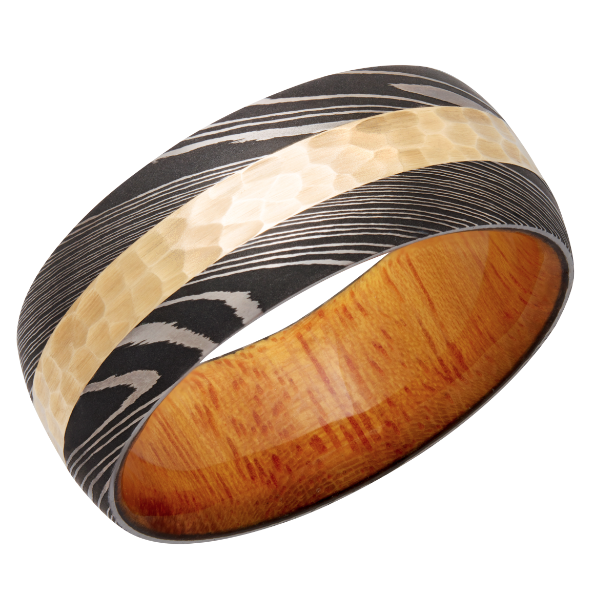 lashbrook hw handmade 9mm damascus steel domed band