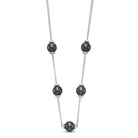 five pearl station necklace