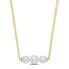 three pearl bar necklace