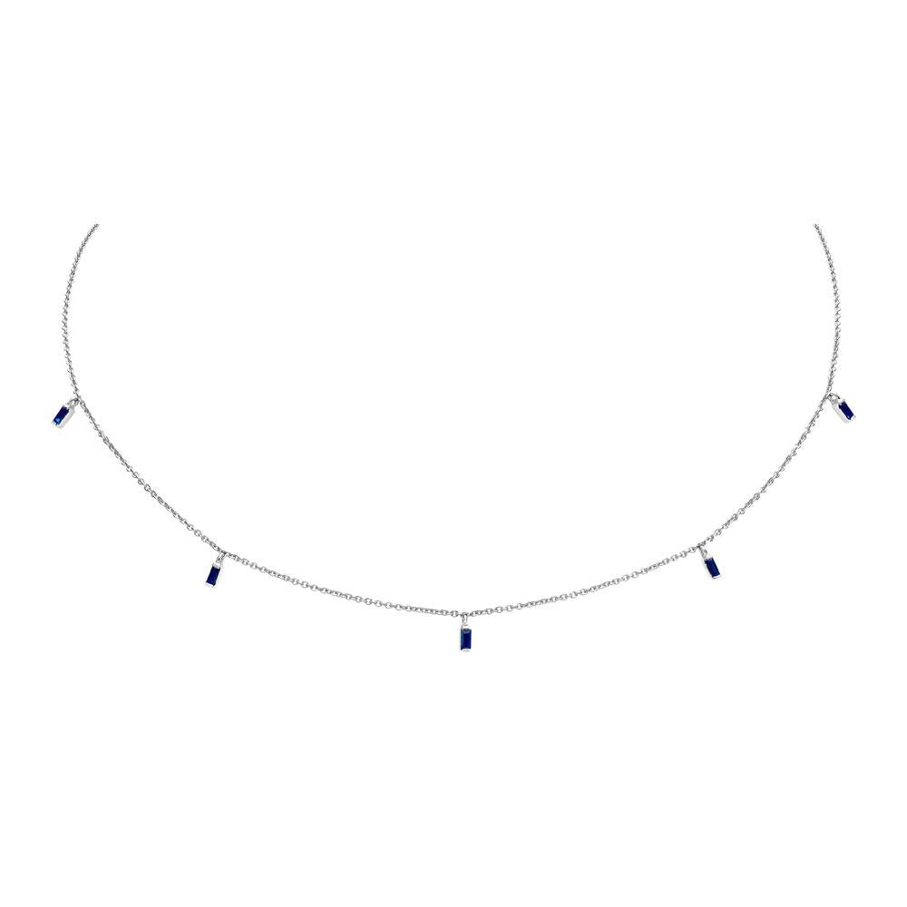 n4761 kc design floating baguette sapphire necklace set in 14 kt. gold