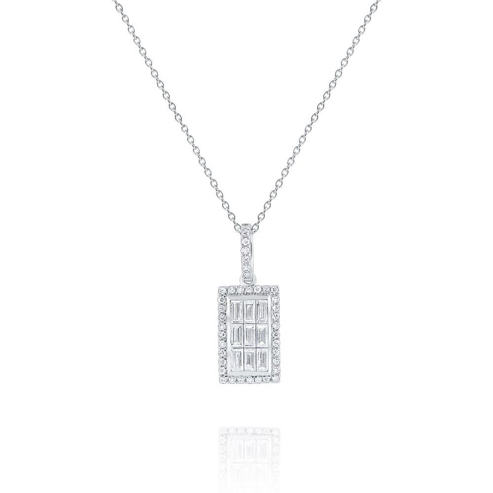 n4781 kc design diamond rectangle mosaic pendant set in 14 kt. gold