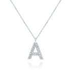 n4999-a kc design 14k gold and diamond modern block a necklace