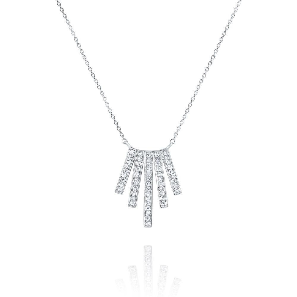 n5935 kc design diamond flared line pendant set in 14 kt. gold