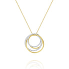 n6133 kc design diamond intertwined circular pendant set in 14 kt. gold