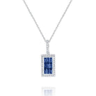 n6156 kc design sapphire & diamond rectangular pendant set in 14 kt. gold