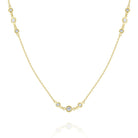 n6173 kc design triple diamond by the yard station necklace set in 14 kt. gold