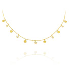 n6427 kc design diamond & yellow sapphire dew drop necklace set in 14 kt. gold