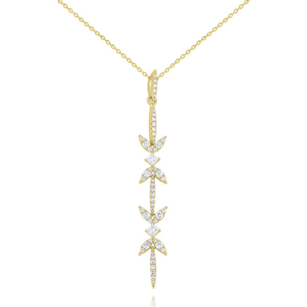 n7127 kc design diamond miracle marquise line pendant set in 14 kt. gold