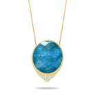 doves laguna collection 18k yellow gold diamond necklace N7820AP