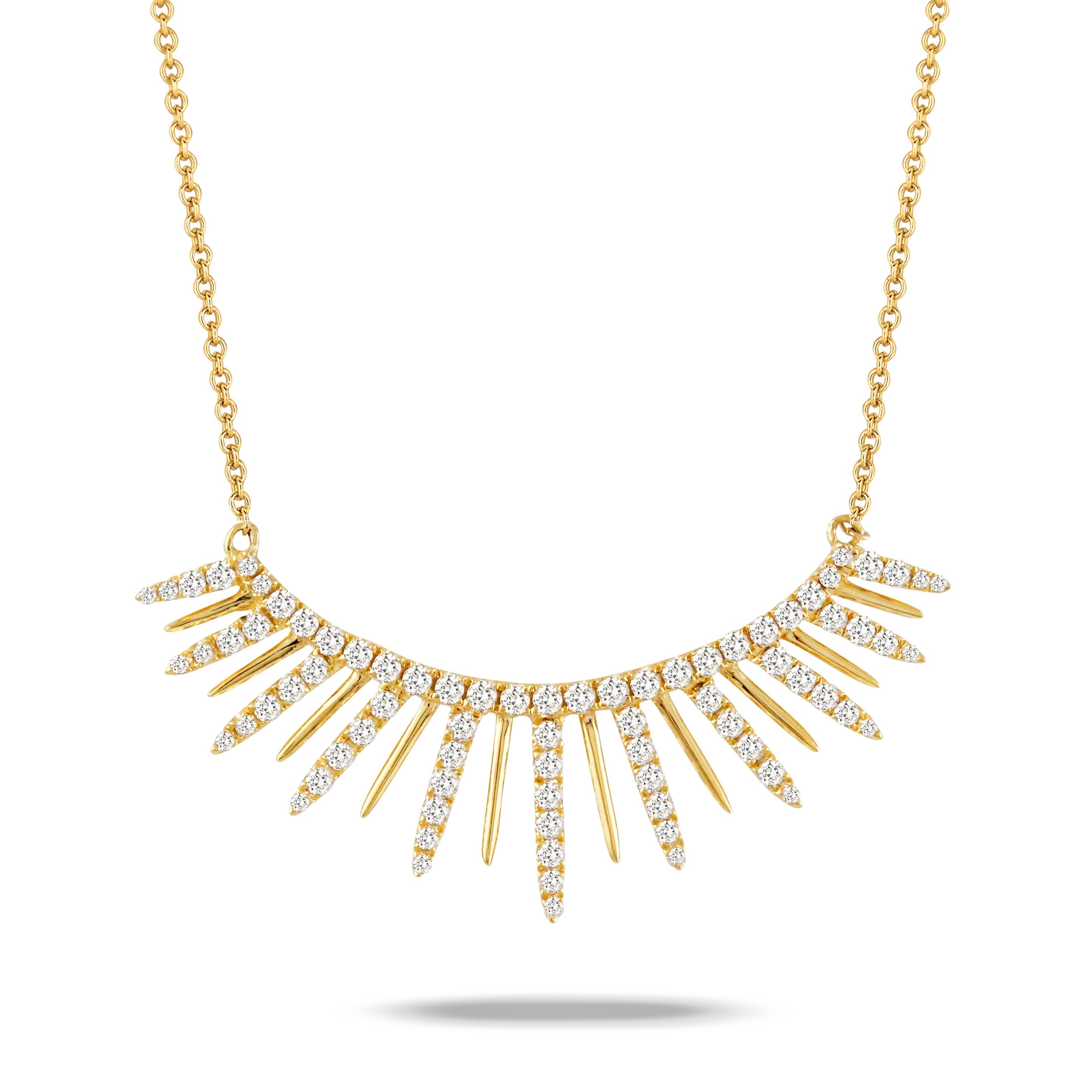 doves diamond fashion collection 18k yellow gold diamond necklace N7902-1