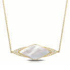 doves white orchid collection 18k yellow gold diamond necklace N8042WMP