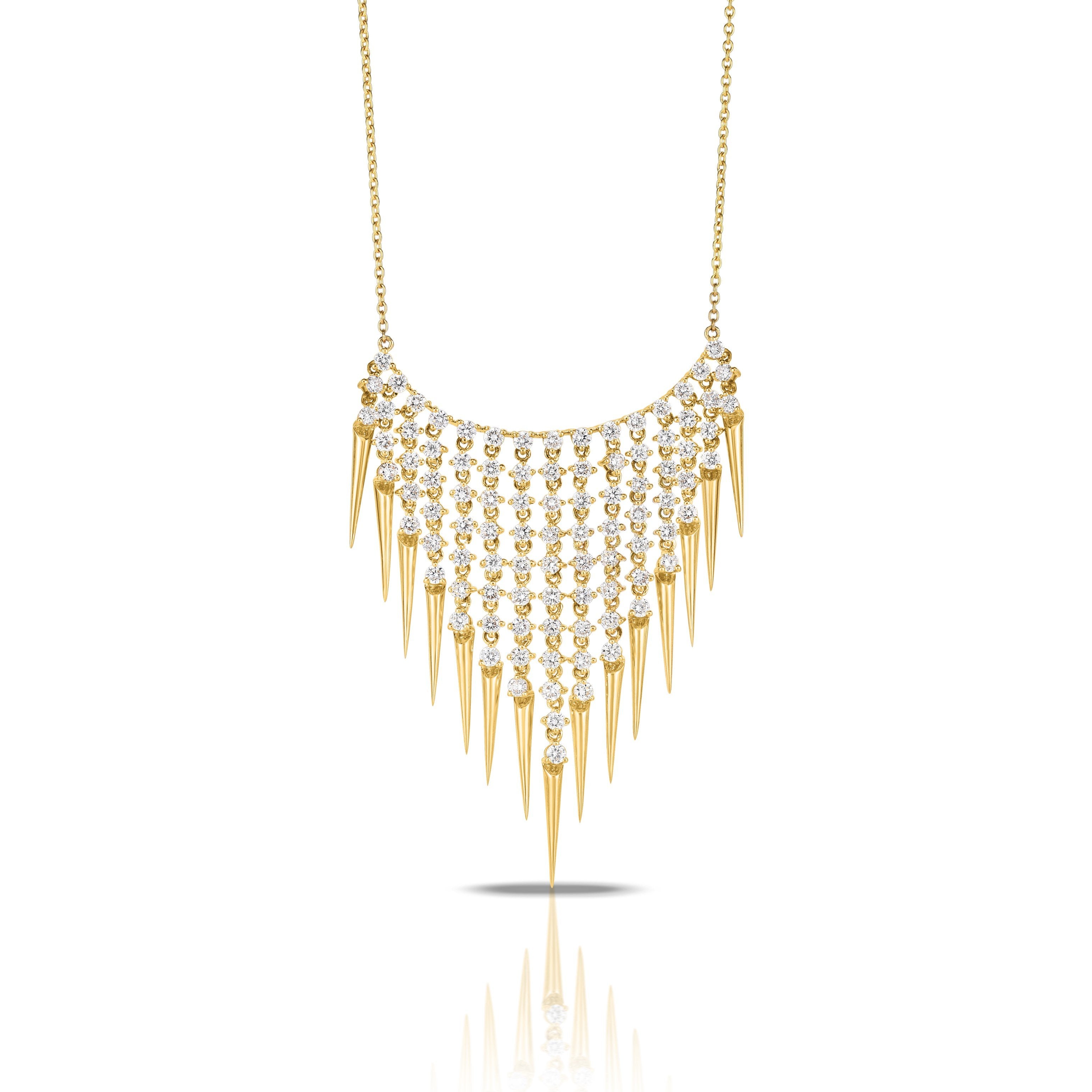 doves diamond fashion collection 18k yellow gold diamond necklace N8066